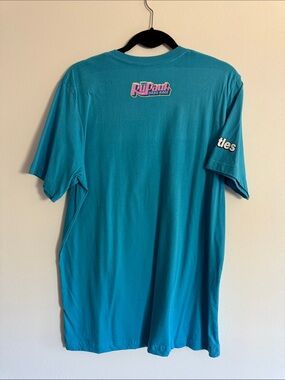 Teal Short-Sleeve Graphic Tee for Men
